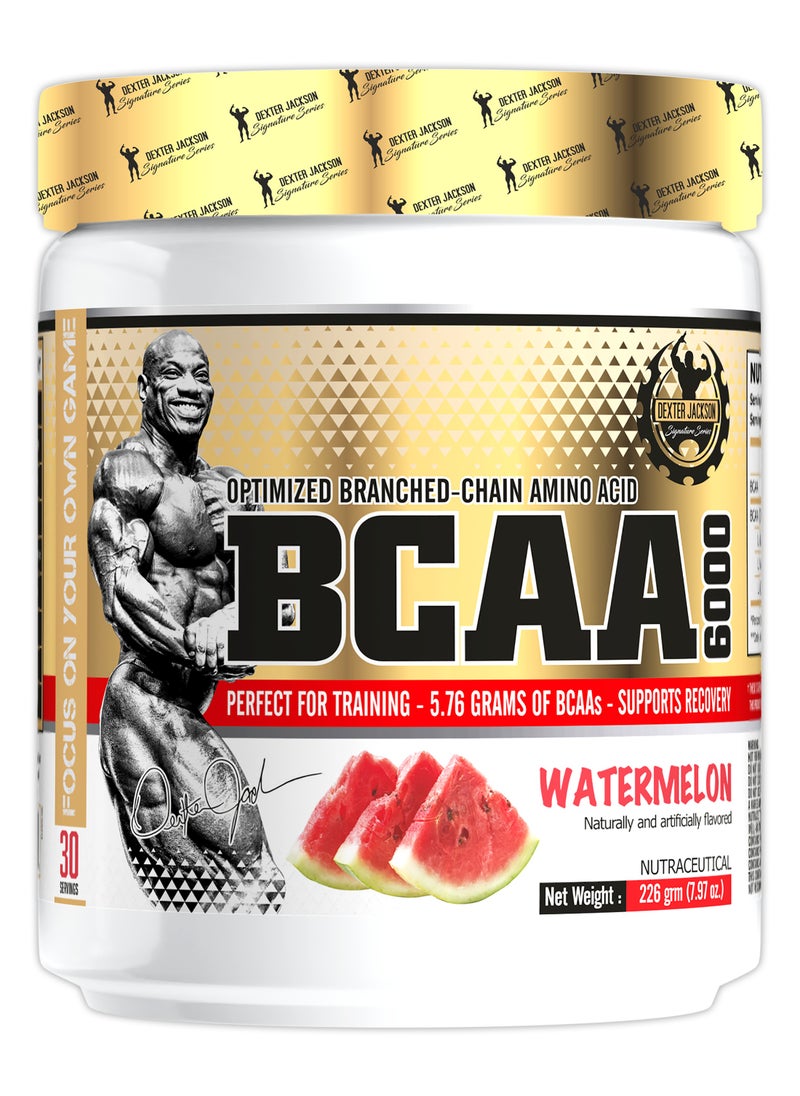 Gold Series BCAA 6000 - Boosts Muscle Recovery & Performance (Watermelon, 30 Servings)