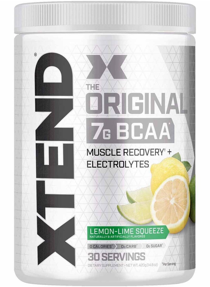 Xtend Original BCAA Powder, Sugar Free Post Workout, Muscle Recovery, Drink With Amino Acids 7g BCAAs, For Men And Women, Lemon Lime Squeeze Flavor , 30 Servings