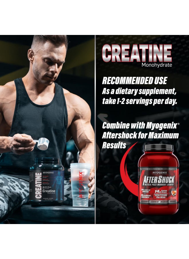 Myogenix Creatine Monohydrate for Muscle Growth Creatine Monohydrate Powder, Nutritional Supplement to Increase Strength, Improves ATP Production, Pure Creatine Powder (80 Servings/400G)