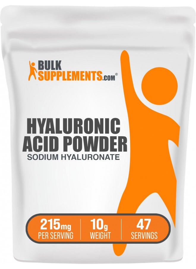 BulkSupplements.com Hyaluronic Acid Powder - Hyaluronic Acid Supplements, Hyaluronic Acid 215mg - Hyaluronic Acid Food Grade, Gluten Free - 215mg per Serving, 250g (8.8 oz) (Pack of 1)