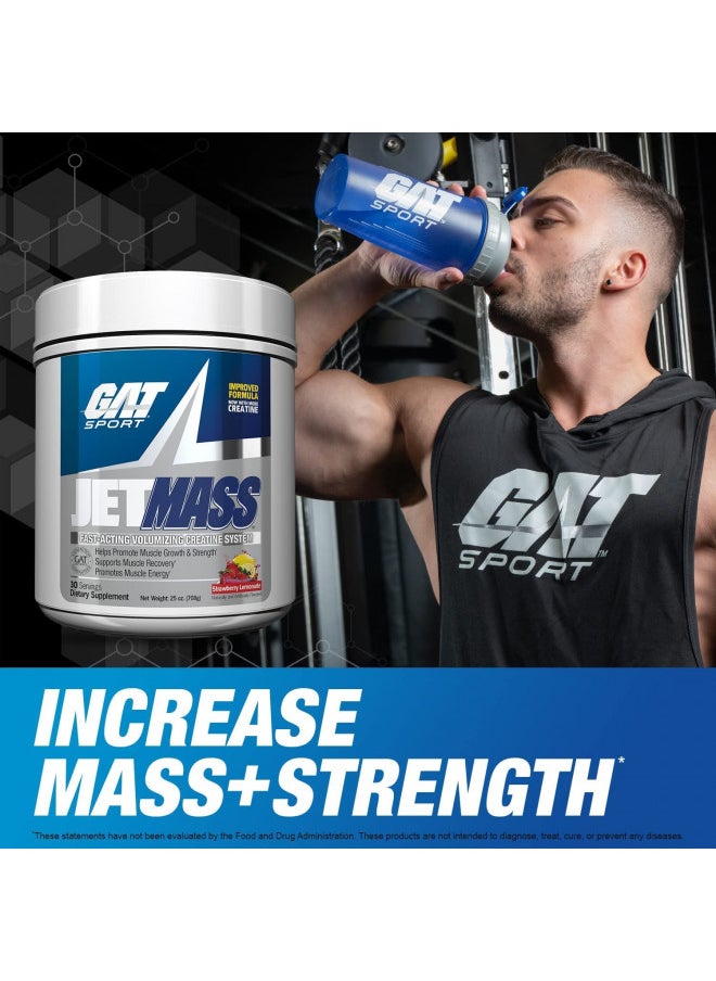 GAT Sport JetMass Fact-Acting Volumizing Creatine System, 30 Servings (Strawberry Lemonade)