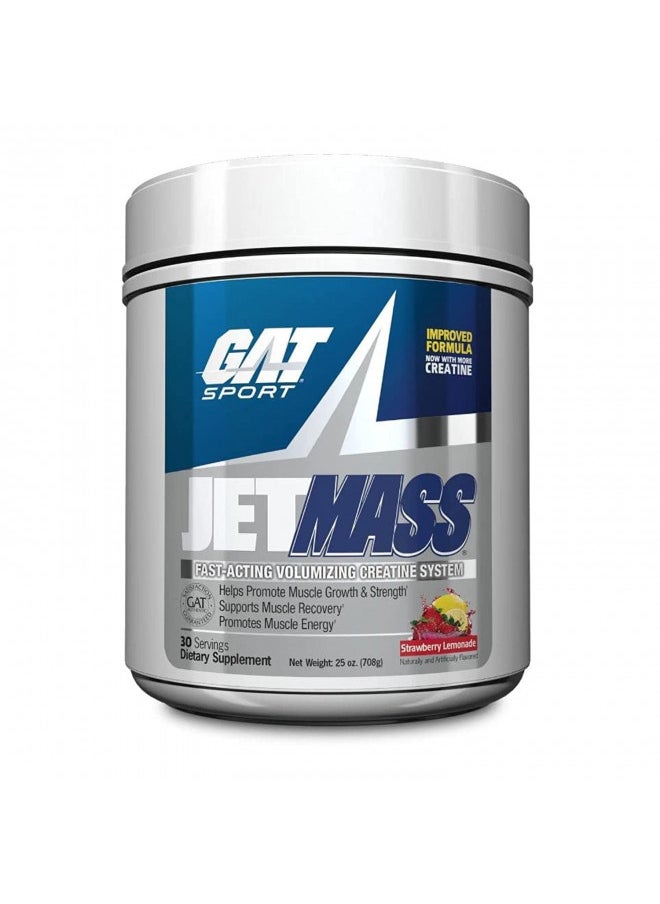 GAT Sport JetMass Fact-Acting Volumizing Creatine System, 30 Servings (Strawberry Lemonade)