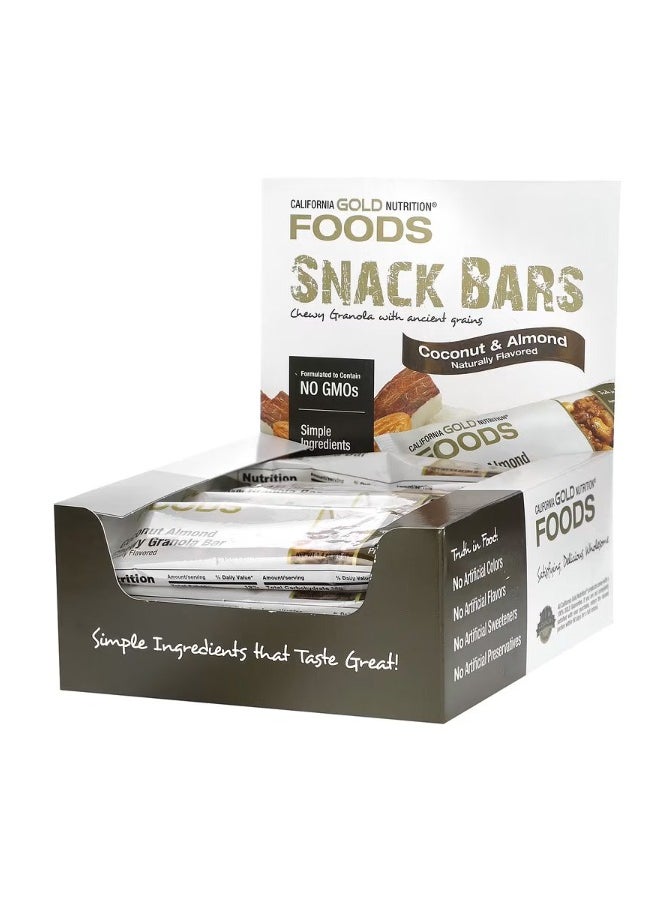 FOODS Coconut Almond Chewy Granola Bars 12 Bars 1.4 oz 40 g Each