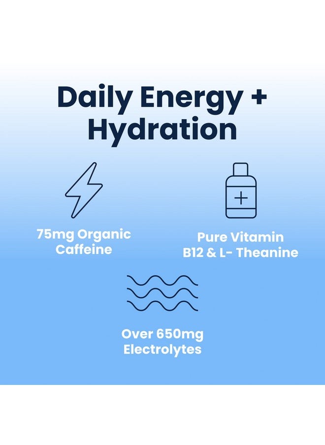 Energy Booster Organic Caffeine B12 & Electrolytes Sugar Free & Zero Calorie Healthy Coffee Energy Drink & Soda Alternative Hydration & Energy Supplement (Variety 18 Powder Packets)