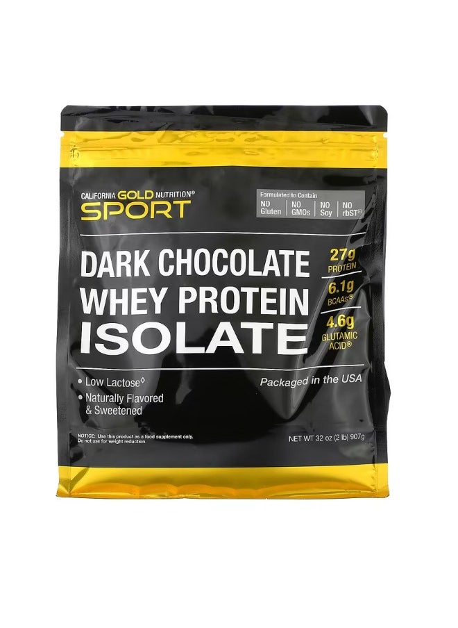 SPORT  Dark Chocolate Whey Protein Isolate 2 lbs 907 g