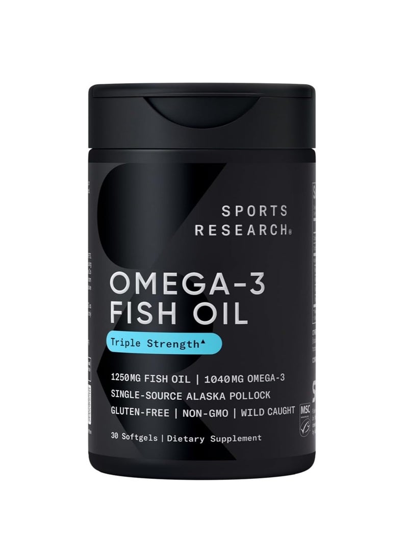 SR Omega-3 Fish Oil Triple Strength 1250mg 30 Softgels