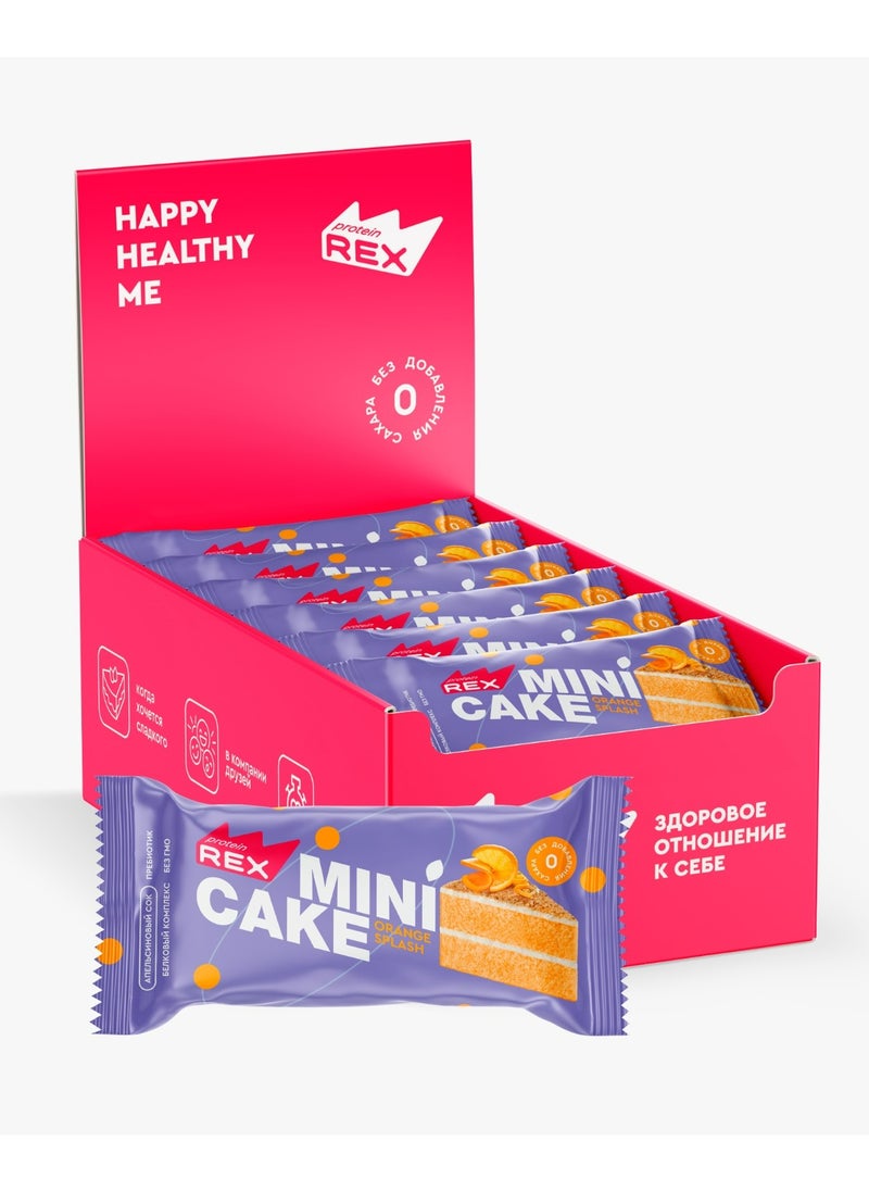 Rex Protein Mini Cake by Rex Bakes Orange Splash Flavour 8x40g