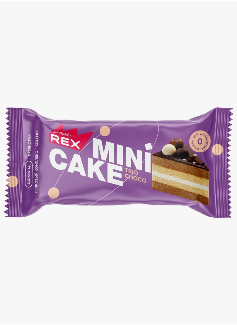 Rex Protein Mini Cake by Rex Bakes Trio Choco Flavour 8x40g