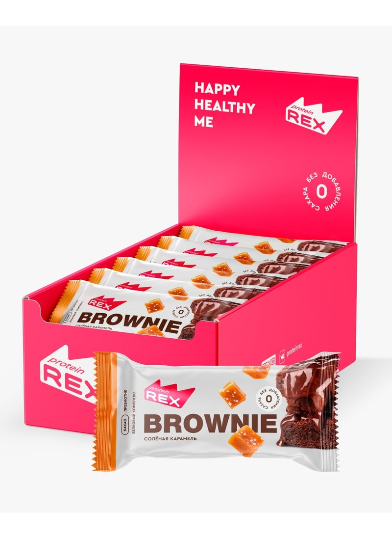 Rex Protein Cake Brownies High-Protein, Low-Sugar Salted Caramel 12x50g