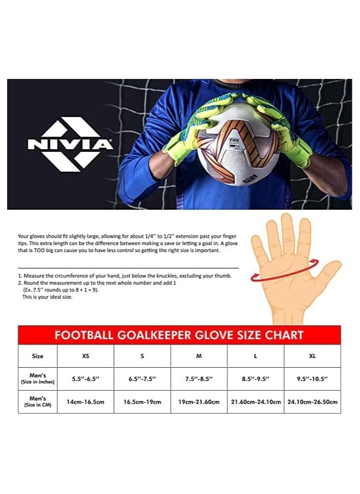 Goalkeeper Goalkeeping Gloves (S) | Premium Grip | Comfortable Fit | Ideal for Young Goalkeepers | Durable and Reliable Protection