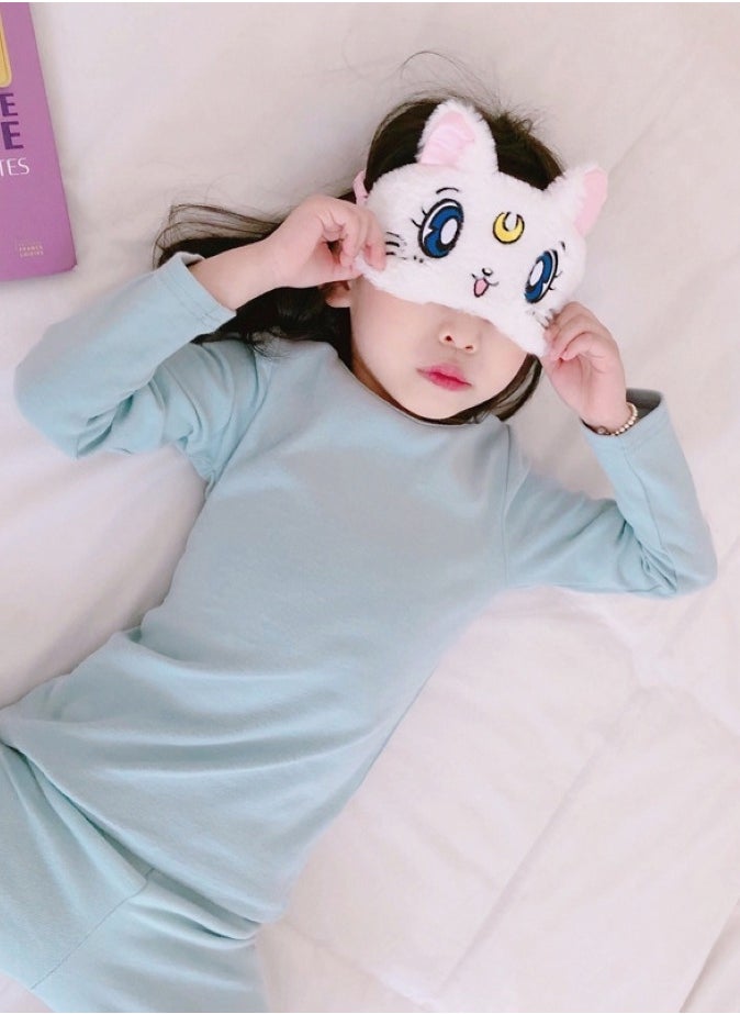 Children's solid color thermal underwear sets Soft tops and bottoms Children's soft sleepwear sets