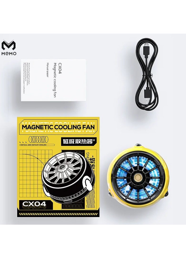 MEMO CX04 Magnetic Cooling Fan Phone Radiator Phone Cooling Fan Case Cold Wind Handle Fan for PUBG Phone Cooler Phone Cooling Fan Case