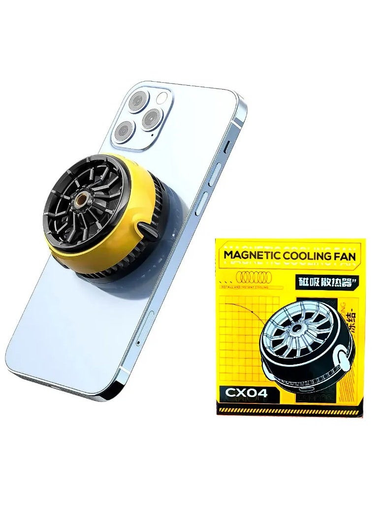 MEMO CX04 Magnetic Cooling Fan Phone Radiator Phone Cooling Fan Case Cold Wind Handle Fan for PUBG Phone Cooler Phone Cooling Fan Case