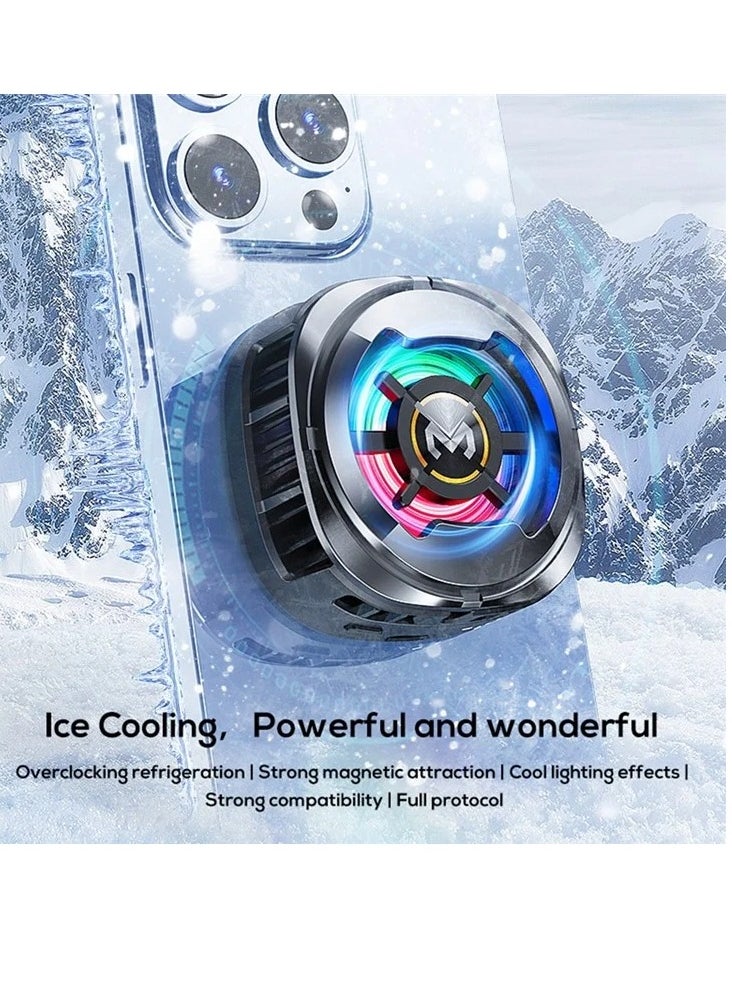 Cx06 Phone Cooler Cooling Fan With Rgb Light Magnetic Frosty Cooler Cooling Fan For Mobile Phone