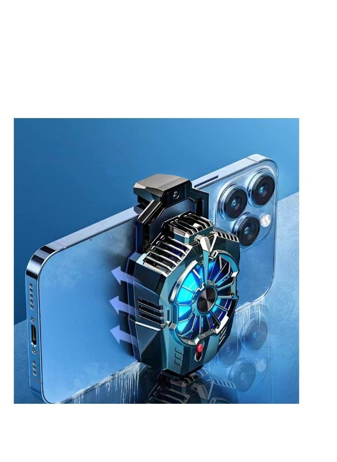 Phone Cooling Fan, Cell Cooler, Semi-Conductor Chip, Compatible for iPhone & Android Smartphones, Suitable Playing Games, Live Streaming, and Watching Videos