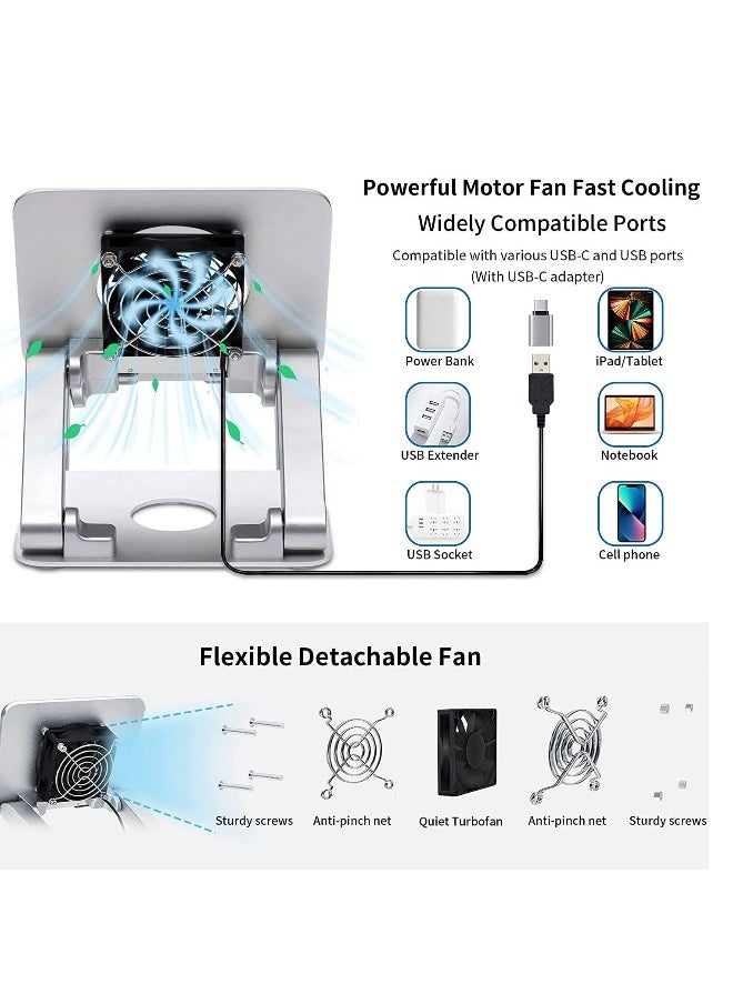 Adjustable Laptop Stand for Desk Ergonomic Aluminum Foldable Computer Portable Stands Elevator with Heat-Vent Multi-Angle Holder