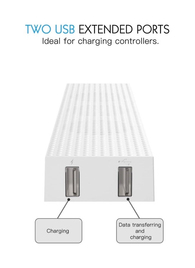 Xbox One S Cooling Fan, Fan Stand Compatible with 3 Built-in High Speed Fans, 2-Port USB Charing & Data Syncing and L/H Switch (Only one S)