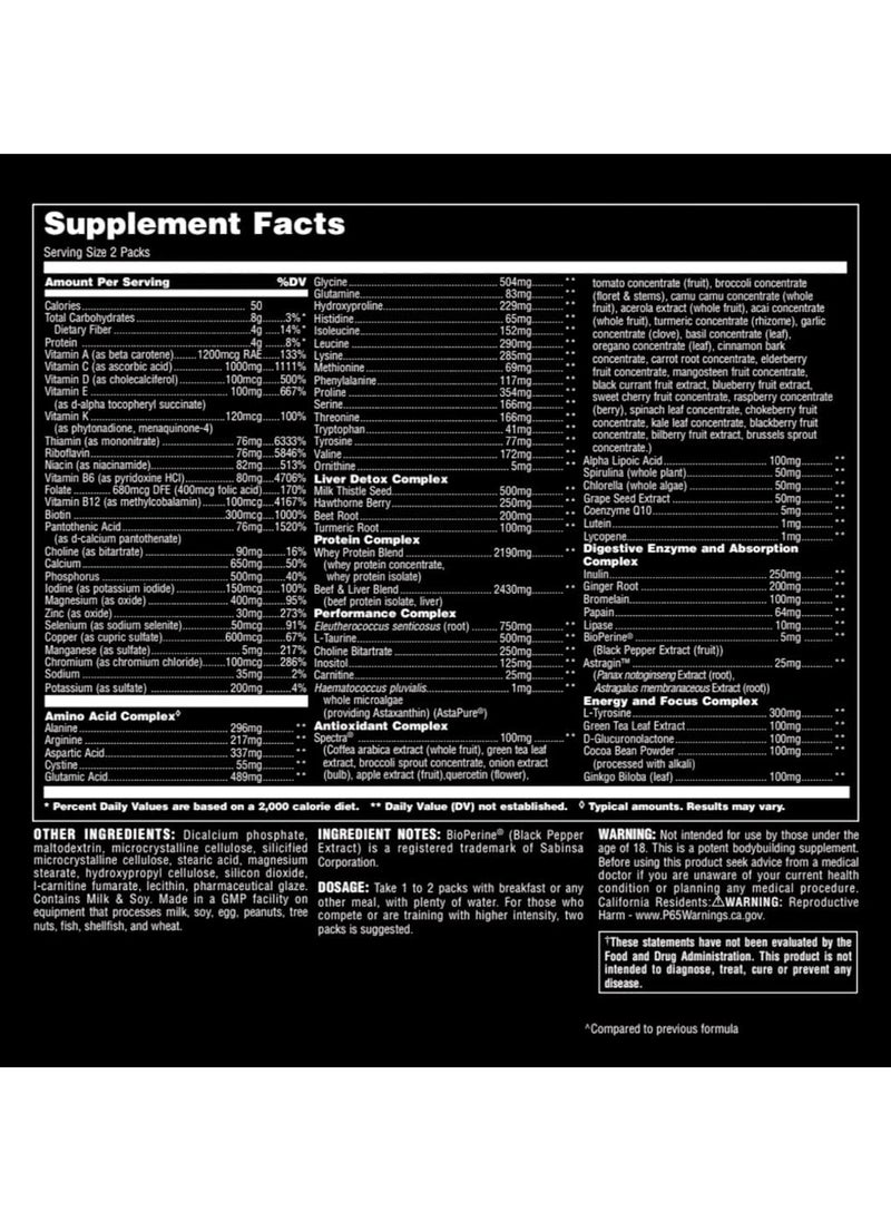 Universal, Animal PAK, All In One Multivitamin, 44 Packs, 22 Servings