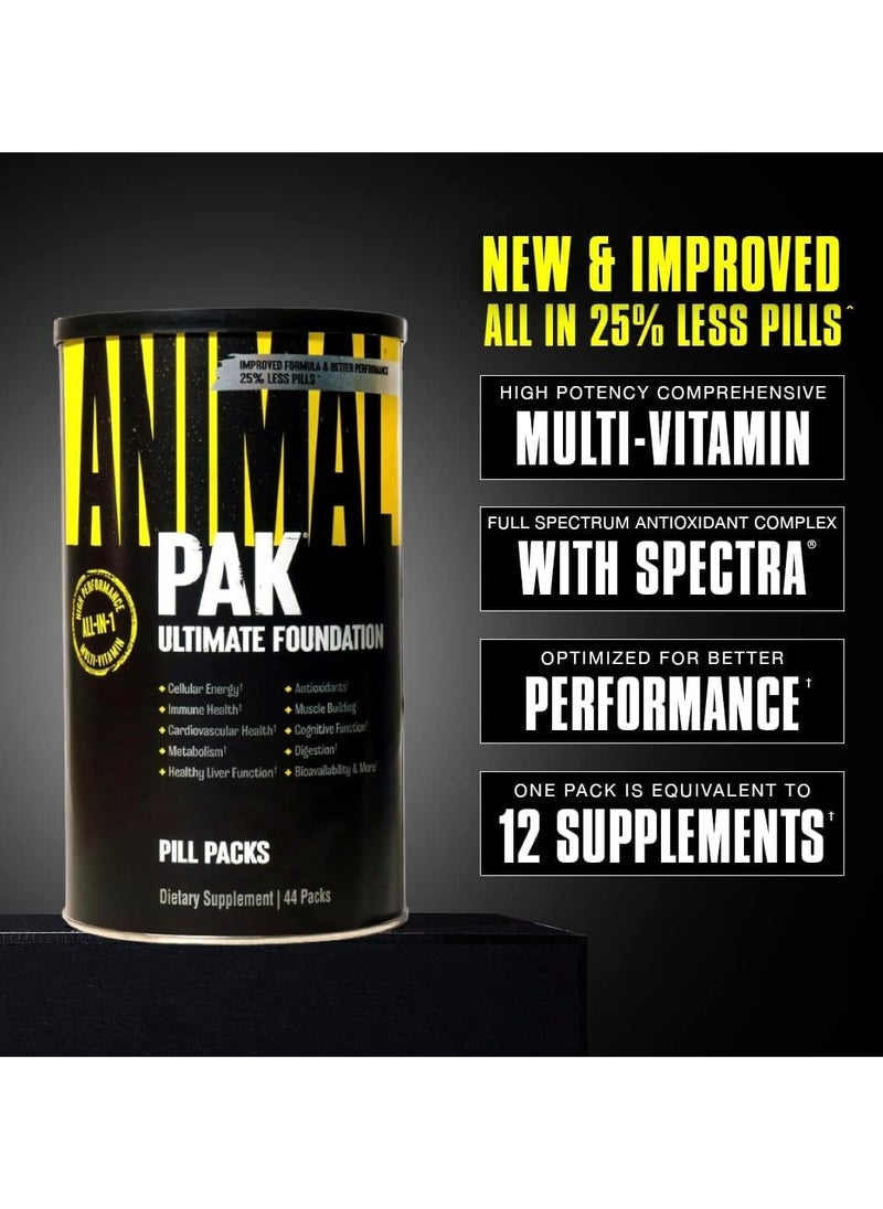 Universal, Animal PAK, All In One Multivitamin, 44 Packs, 22 Servings