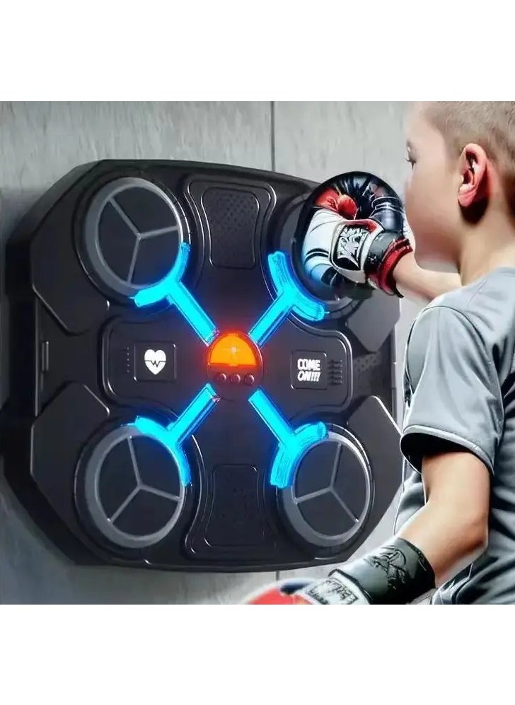 Wireless Music Boxing Machine – Wall-Mounted Intelligent Boxing Target for Kids and Adults, Suction Cup Training Equipment with Music and LED Sensing, Durable for Fitness and Entertainment