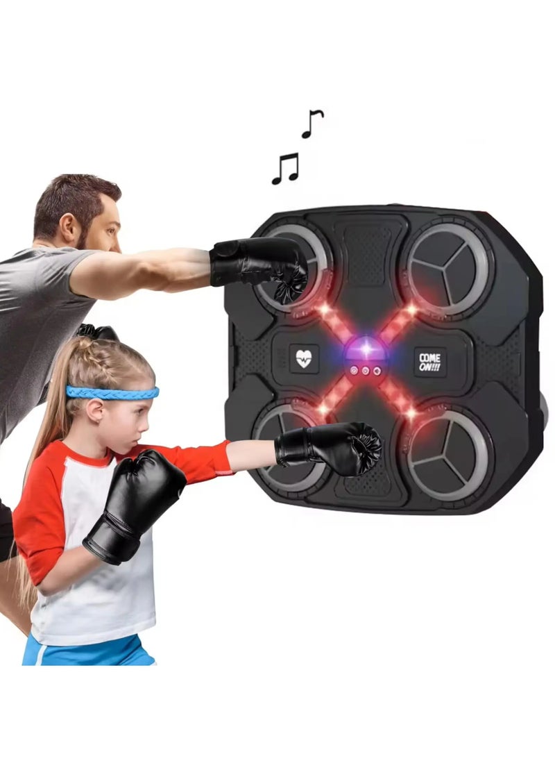 Wireless Music Boxing Machine – Wall-Mounted Intelligent Boxing Target for Kids and Adults, Suction Cup Training Equipment with Music and LED Sensing, Durable for Fitness and Entertainment