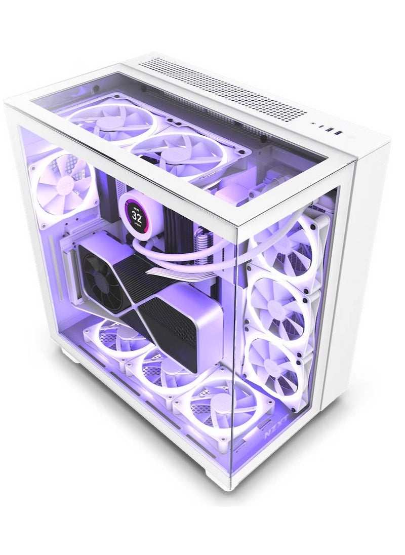 NZXT H9 Elite Dual-Chamber ATX Mid-Tower PC Case , White | CM-H91EW-01