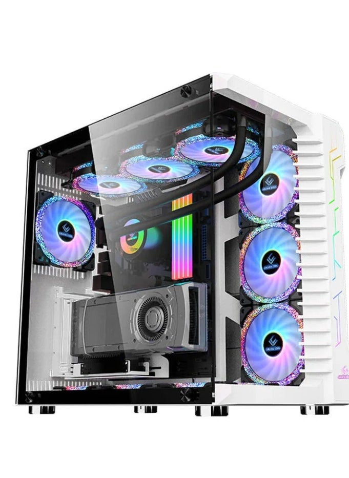 TrueNort Bruce III 4 pcs 120MM ARGB Fans with Controller Tempered Glass E-ATX Mid Tower Computer PC Case