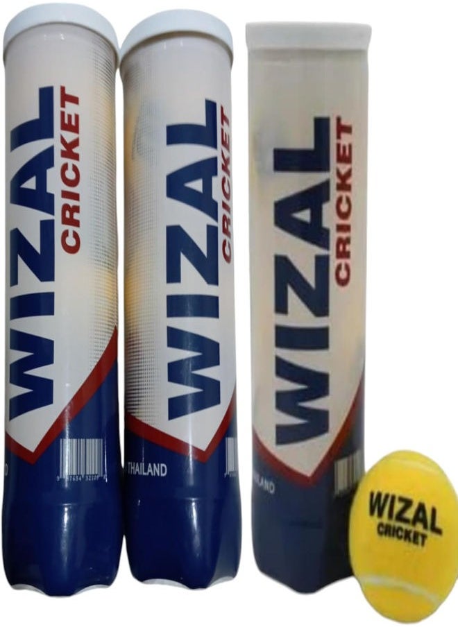 WIZAL Cricket Tape Tennis Balls - Pack of 3 Tennis Balls for Tape Ball Cricket (3 pack)