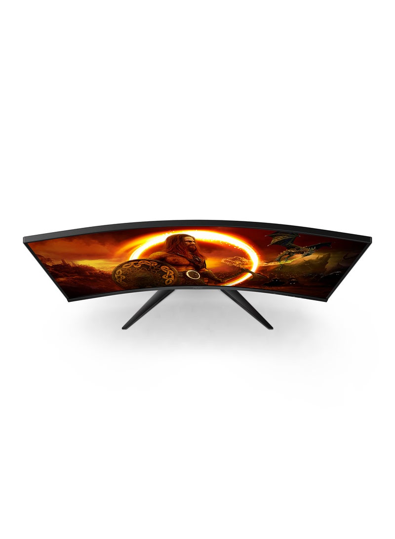 31.5-Inch Gaming Curved Monitor FHD VA Display, 250Hz Refresh Rate, 0.5ms Response Time, 1500R Curvature, AMD FreeSync Premium Technology, 16.7m Display Colors, C32G2ZE2/79 Black/Red