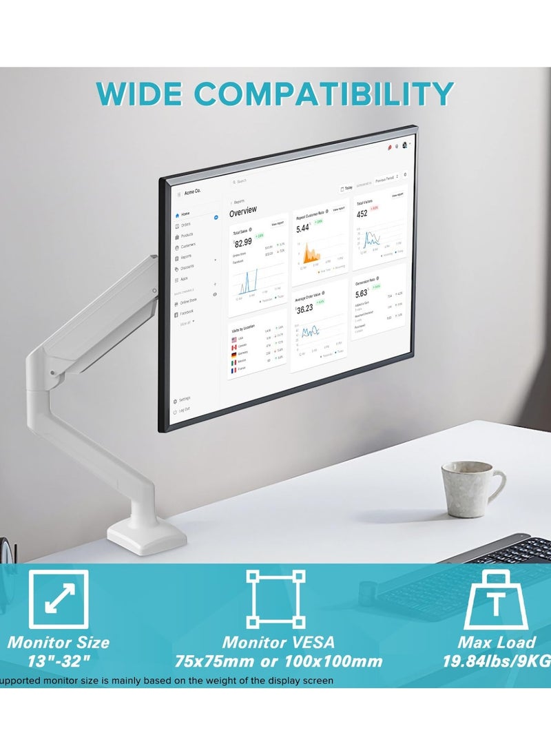 Single Monitor Desk Mount Stand for 13-32