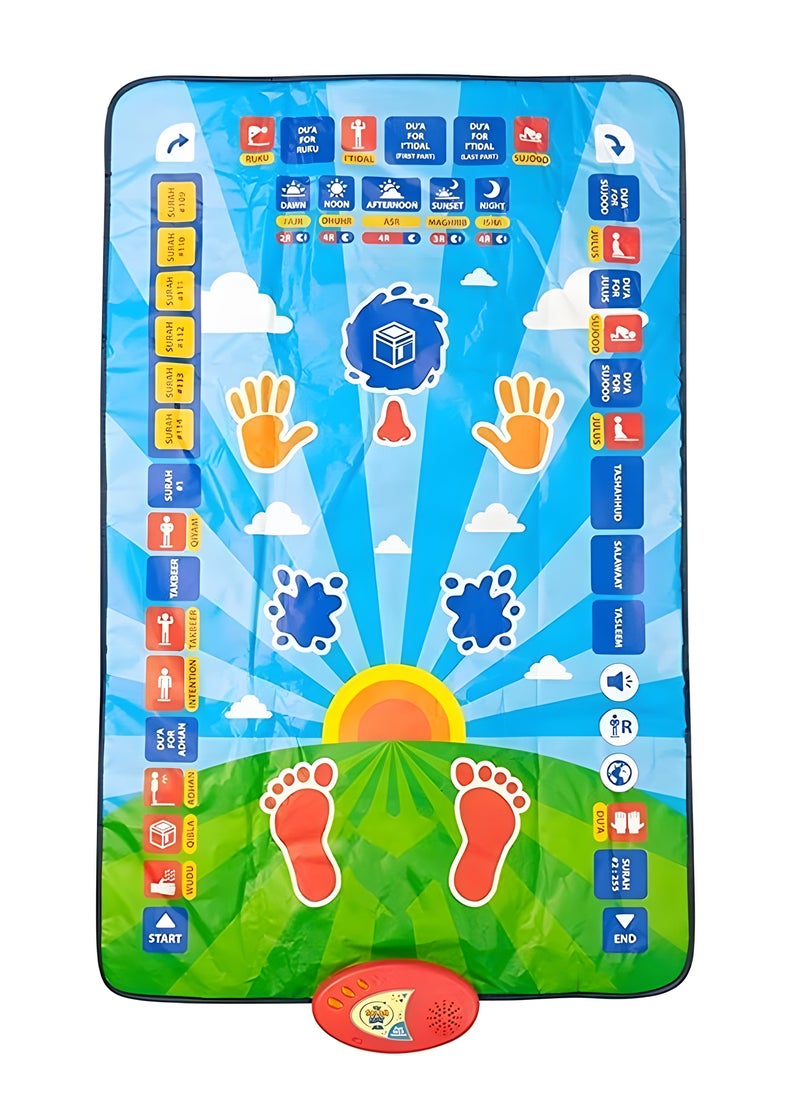 Ramadan Kids Educational Smart Prayer Mat for Kids, Prayer Rug Electronic Islamic Prayer Mat