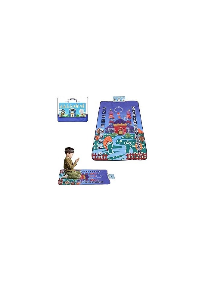 Ramadan Kids Educational Smart Prayer Mat for Kids, Prayer Rug Electronic Islamic Prayer Mat