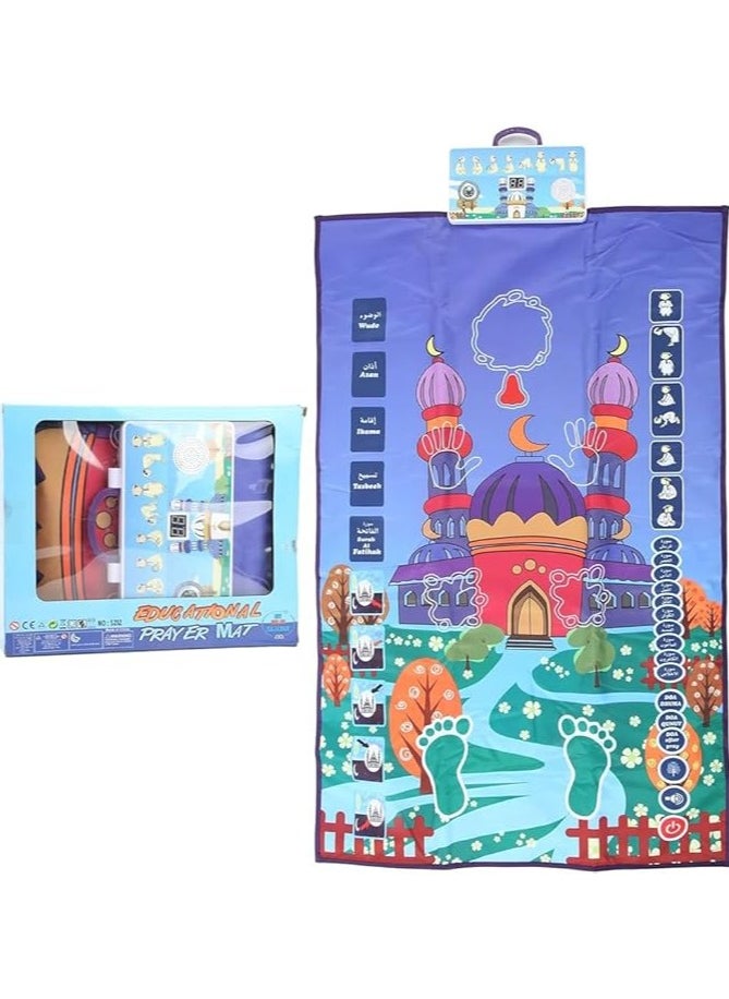 Ramadan Kids Educational Smart Prayer Mat for Kids, Prayer Rug Electronic Islamic Prayer Mat