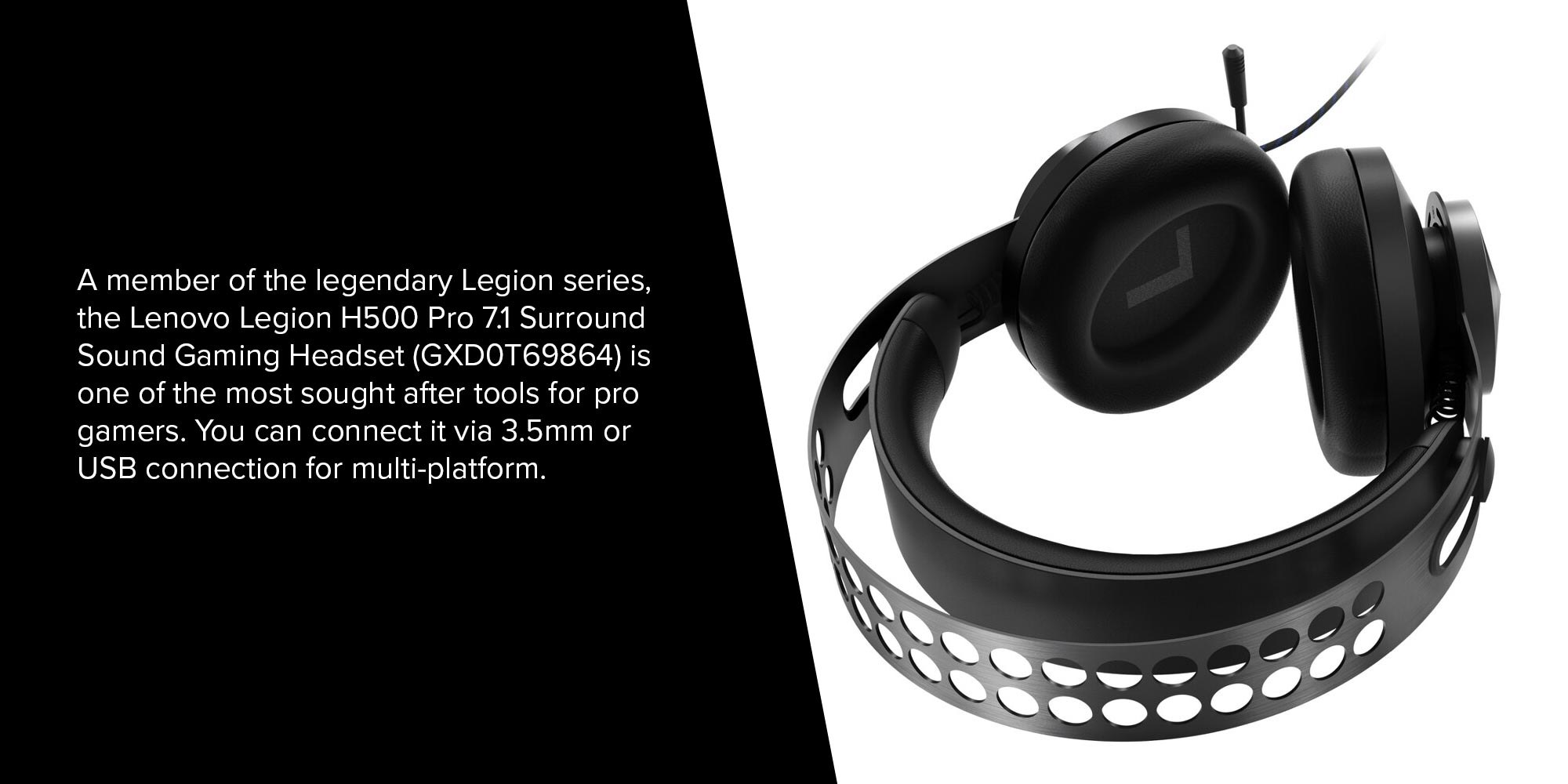 Legion H500 Pro Over-Ear Gaming Wired Headphones With Mic For PS4/PS5/XOne/XSeries/NSwitch/PC