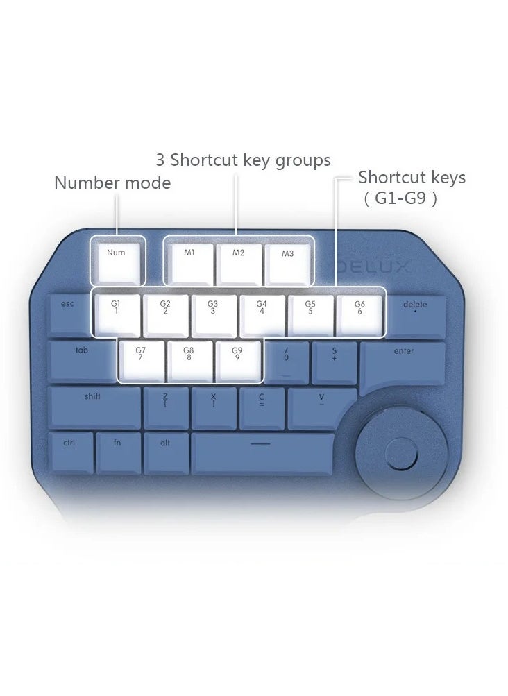 T11 Mini wired keyboard with smart display, mechanical computer keyboard for Windows, personalized key, group 3, single-handed, designer