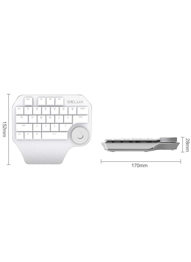 T11 Mini wired keyboard with smart display, mechanical computer keyboard for Windows, personalized key, group 3, single-handed, designer