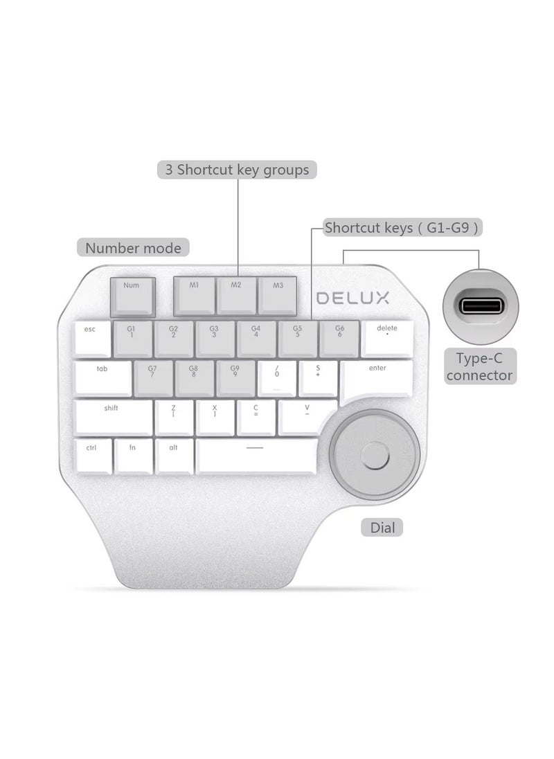 T11 Mini wired keyboard with smart display, mechanical computer keyboard for Windows, personalized key, group 3, single-handed, designer