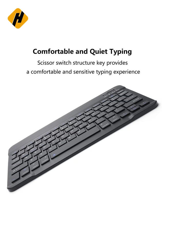 Rechargeable Bluetooth Keyboard and Mouse Combo Ultra-Slim Portable Compact Wireless Mouse Keyboard Set for Android Windows Tablet Cell Phone iPhone iPad Pro Air Mini,