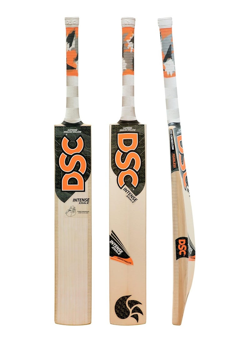 Intense Xhale Grade 5 English Willow Cricket Bat | Size 6 | Leather Ball | All-Round Playing Style | High Performance for Young Players