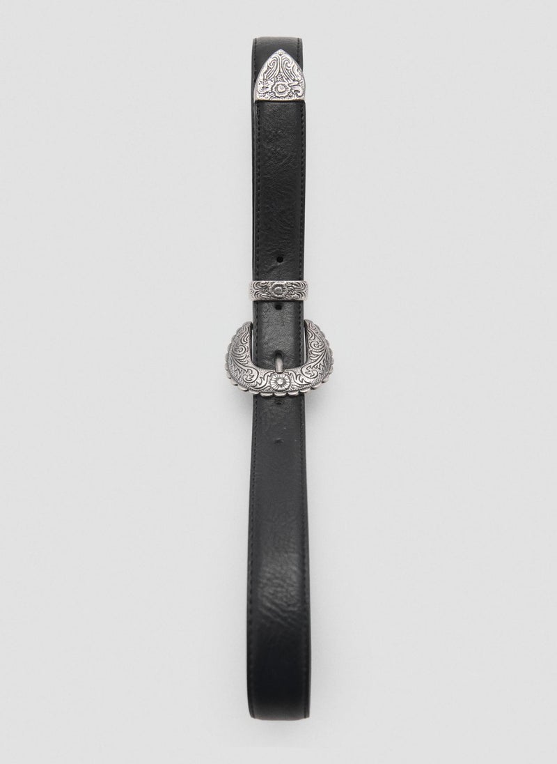 Embossed Buckle Belt