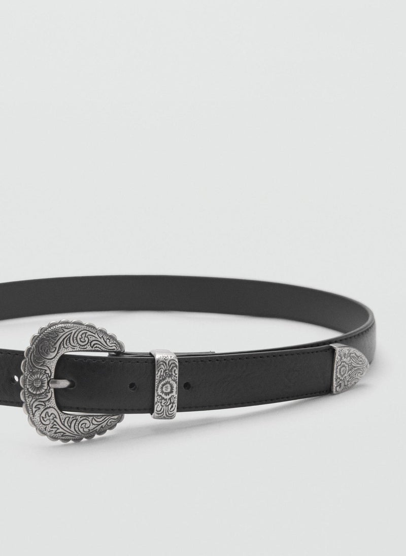 Embossed Buckle Belt