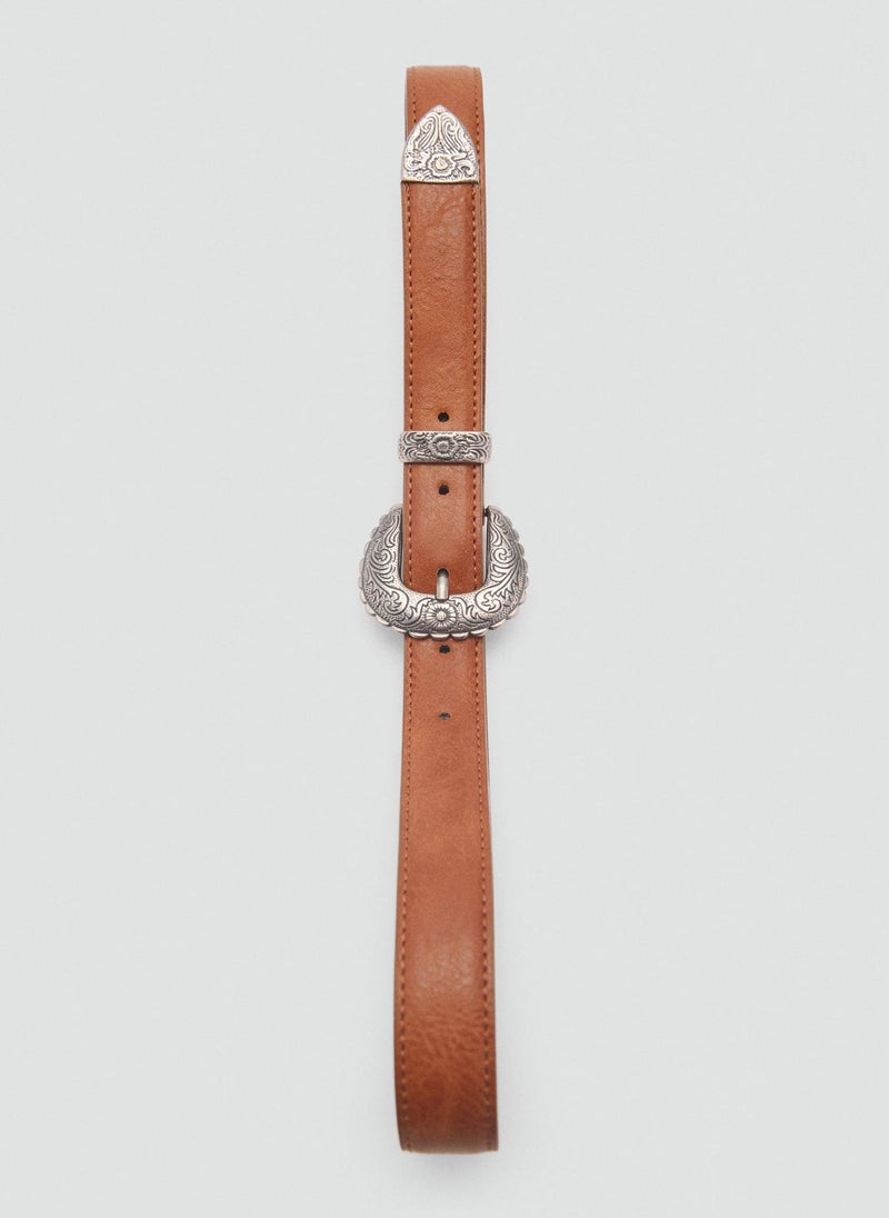 Embossed Buckle Belt