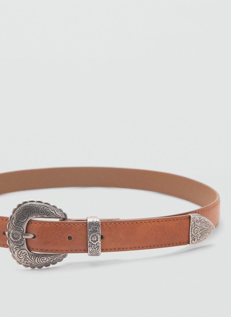 Embossed Buckle Belt