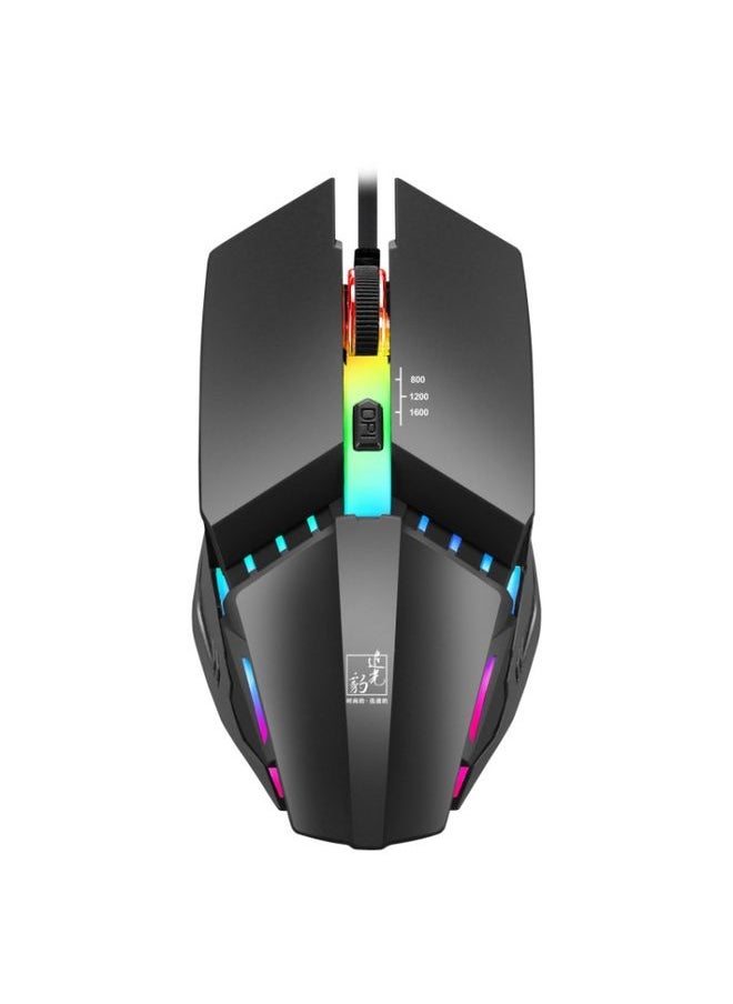 ZGB K3 USB RGB Streamer Wired Gaming Mouse(Black)