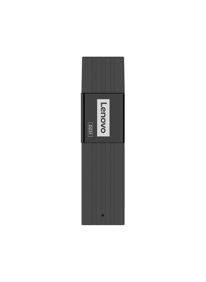 Original Lenovo D231 2 in 1 5Gbps USB 3.0 Card Reader (Black)