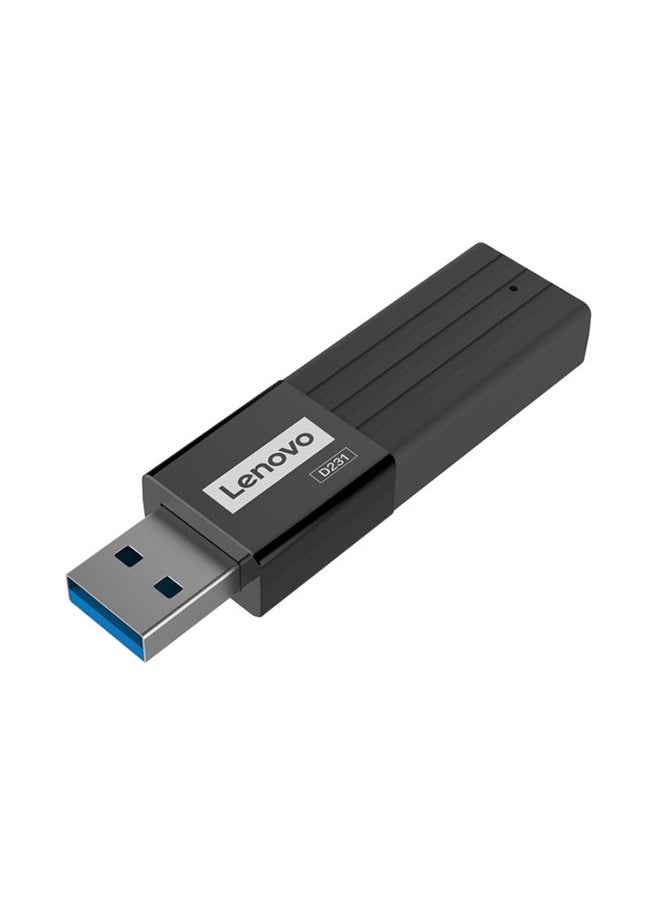 Original Lenovo D231 2 in 1 5Gbps USB 3.0 Card Reader (Black)