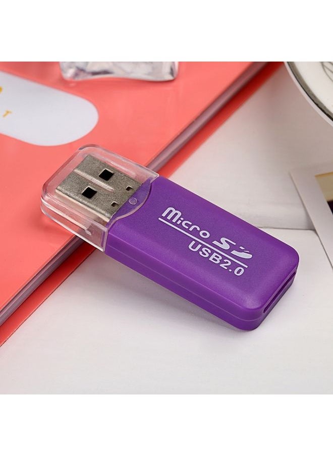 20 PCS Portable USB 2.0 Micro SD TF T-Flash Card Reader Adapter, up to 480Mbps, Random Color Delivery