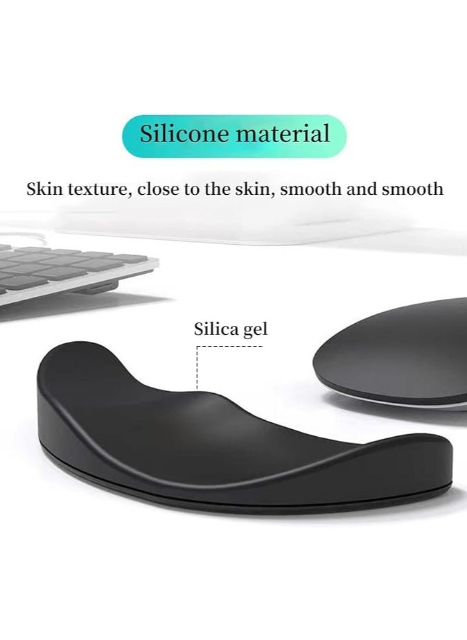 Ergonomic Gliding Palm Rest, 2PCS Wrist Rest for Mouse, Sliding Palm Rest That Moves with the Mouse, Mouse Wrist Rest Support Relieve Wrist Pain Suitable for Office, Computer