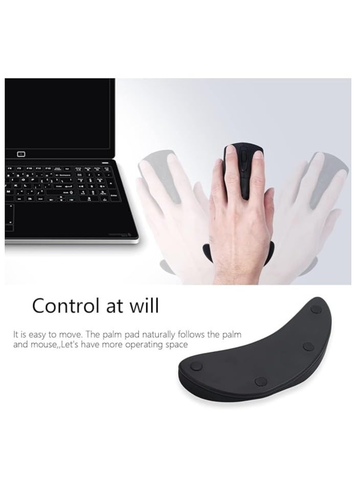 Ergonomic Gliding Palm Rest, 2PCS Wrist Rest for Mouse, Sliding Palm Rest That Moves with the Mouse, Mouse Wrist Rest Support Relieve Wrist Pain Suitable for Office, Computer