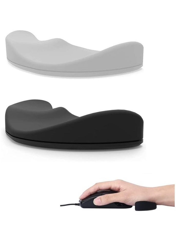 Ergonomic Gliding Palm Rest, 2PCS Wrist Rest for Mouse, Sliding Palm Rest That Moves with the Mouse, Mouse Wrist Rest Support Relieve Wrist Pain Suitable for Office, Computer